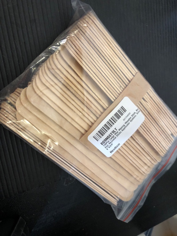 Photo 2 of 100Pcs Large Wax Waxing Wooden Stick, Body Hair Removal Sticks Applicator Spatula, Size 6"X3/4"