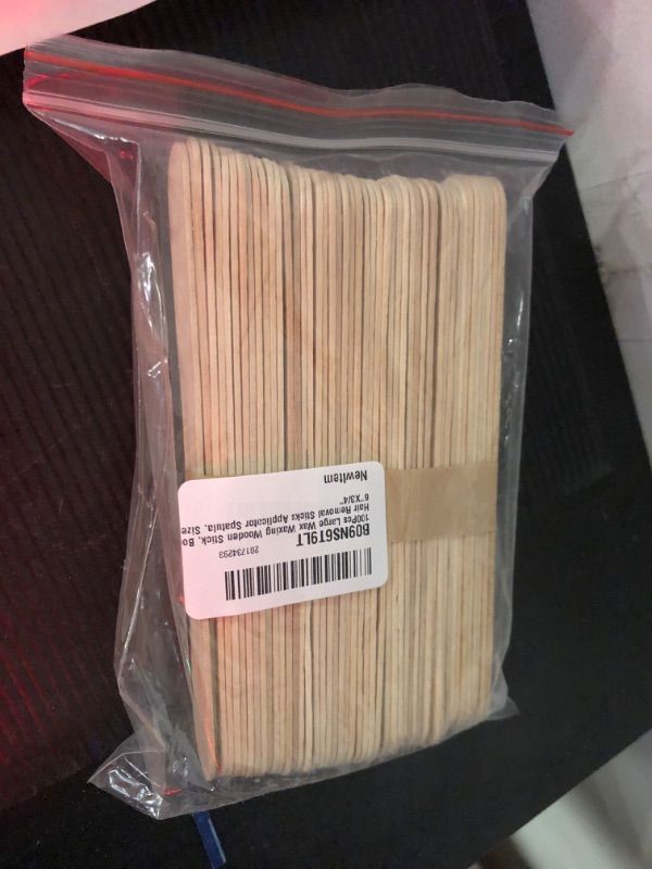 Photo 2 of 100Pcs Large Wax Waxing Wooden Stick, Body Hair Removal Sticks Applicator Spatula, Size 6"X3/4"