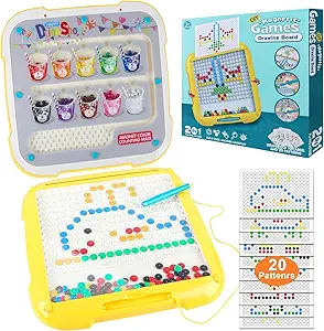 Photo 1 of 2 in1 Magnetic Color and Number Maze & Drawing Board, Dual-Side Montessori Toys for 3+ Years Old, Magnet Color Sorting & Learning Counting Puzzle, Educational Birthday Gift for 3-5 Boys Girls