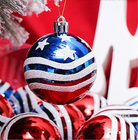 Photo 1 of ***STOCK PHOTO REFERENCE ONLY***
Independence Day Hanging Ball,4th of July Ornament Red White Blue Patriotic Hanging Ball for Memorial Day USA Themed Party Supplies