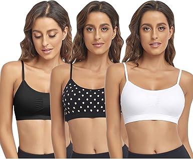 Photo 1 of 
Litthing Bralettes Padded Cami Strap Bra, Seamless Sports Bra, Wireless Comfort Lightly T-Shirt Bra