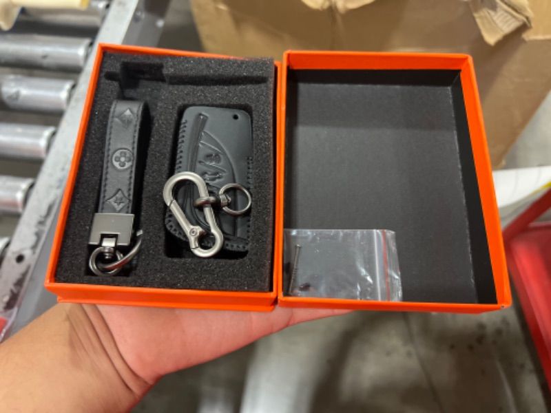 Photo 1 of BTYHAOS Leather Key Case Key fob Holder, Key Cover Replacement for Lexus 2018-2023 ES300h ES350 ES250 ES260 NX200t NX300h NX200 RX450h LS460 LS600h LX570 Protective Remote Key(Style B), Large, Black
