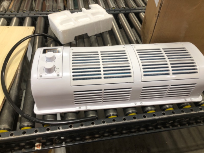 Photo 2 of 12V LCD Display Car Hanging Air Conditioner Fan Wall-mounted Single Cold Type Air Conditioner Fan Refrigeration for Bus Truck Evaporator Caravan
