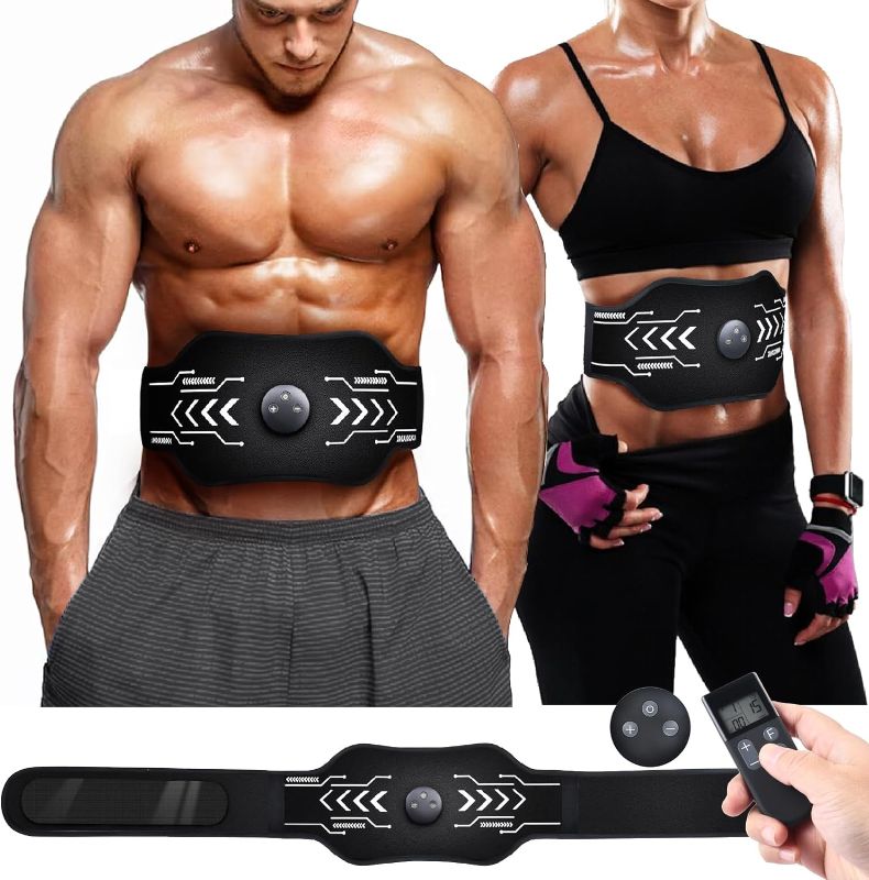 Photo 1 of Abs Stimulator Transcutaneous Electrical Nerve Stimulator with Remote Control, Ab Machine, Abdominal Toning Belt Workout Portable Ab Stimulator Home Office Fitness Workout Equipment for Abdomen