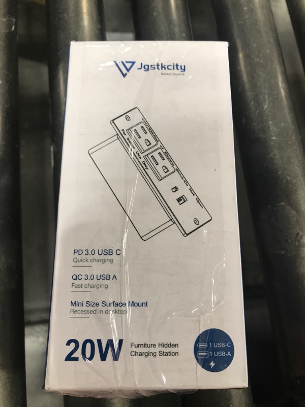 Photo 1 of Conference Recessed Power Strip,20W USB C Fast Charging,Furniture Recessed Outlet,2 Outlets,2 USB Ports Table Power Strip,Flush Mount Power Strip for Side Table,6ft Cord,Flat Plug 20W USB-C Ports Black