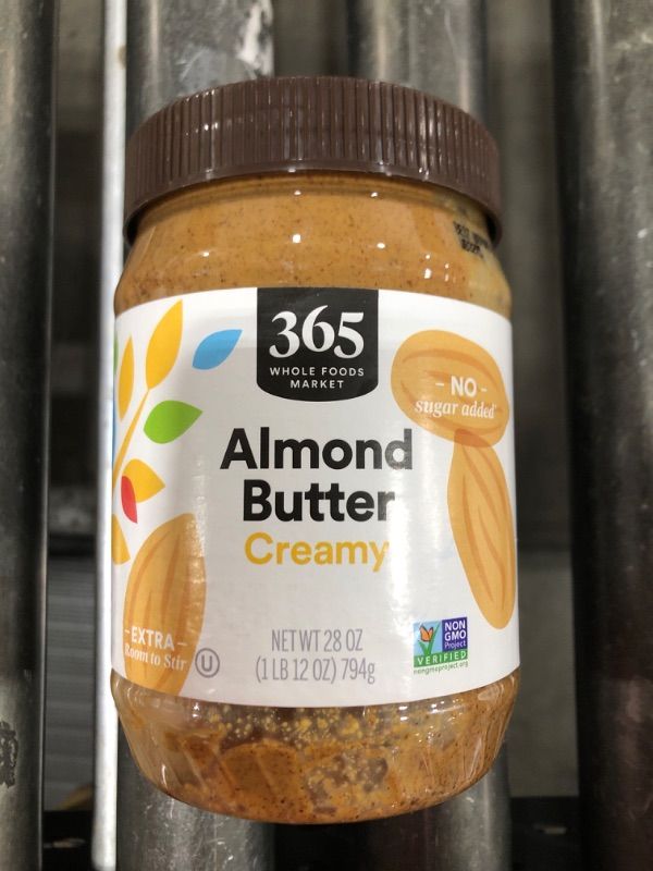 Photo 2 of 365 by Whole Foods Market, Creamy Almond Butter, 28 Ounce Almond 28 Fl Oz (Pack of 1), BEST BY 10/02/2024