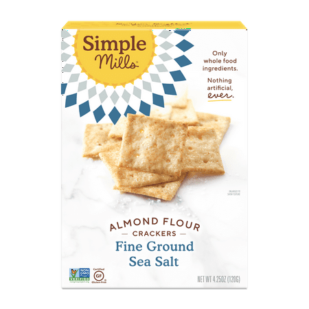 Photo 1 of (6 Pack) Simple Mills Crackers Fine Ground Sea Salt Almond Flour 4.25 Oz.
