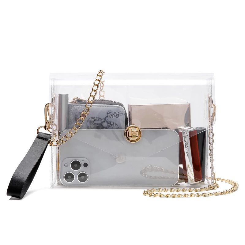 Photo 1 of  MOETYANG Transparent Clutch Clear Purse Crossbody Shoulder Bags Stadium Approved Bags
