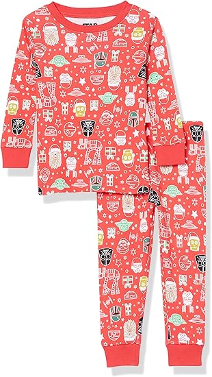 Photo 1 of Amazon Essentials Star Wars Boys/Girls Snug-Fit Cotton Pajamas, Size Large