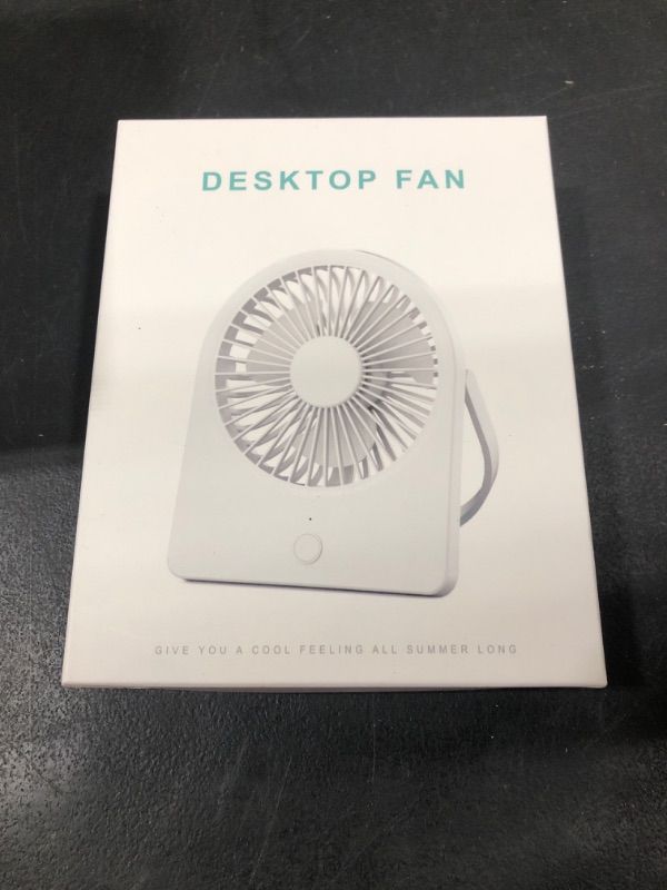 Photo 2 of 3.5" USB FAN, Strong Wind Ultra Quiet Small Desk Fan Foldable 3 Speeds Adjustable, USB Corded Powered Personal Fan for Home, Office, Desktop, Black