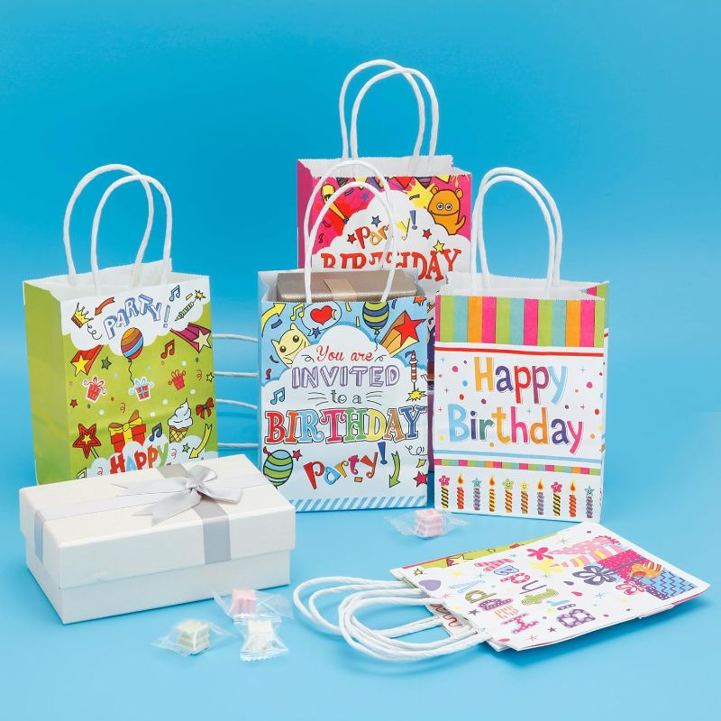 Photo 1 of 
18 PCS Happy Birthday Theme Party Supplies Party Bags,Candy Bags for Birthday Party,Paper Tote Bags Party Favor Bags for Kids Birthday Party Supplies...