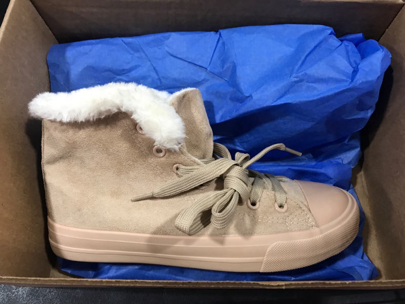 Photo 2 of [Size 7] Women's Canvas High Top- Faux fur Lining