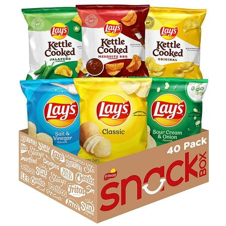 Photo 1 of  Lay's and Lay's Kettle Variety Pack 40 Count, BEST BY 30 JUL 2024