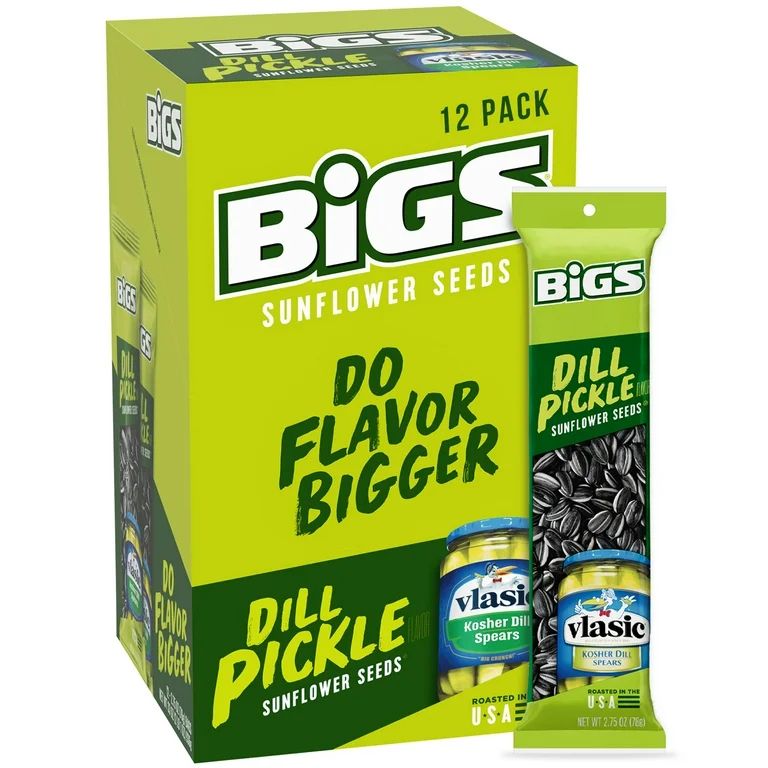 Photo 1 of  Bigs Sunflower Seeds Vlasic Dill Pickle 2.75oz (Pack of 12) BEST BY 30 APR 2025