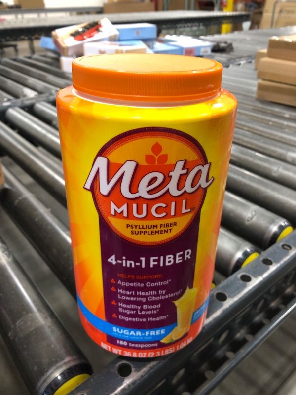 Photo 1 of  Metamucil Psyllium Fiber Supplement Powder - Sugar Free - Orange - 36.80oz EXP 03 2027