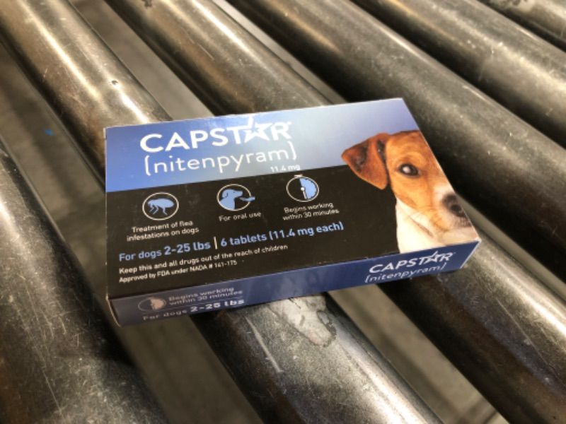 Photo 2 of  CAPSTAR (Nitenpyram) Fast-Acting Oral Flea Treatment for Small Dogs (2-25 Lbs) 6 Tablets 11.4 Mg 