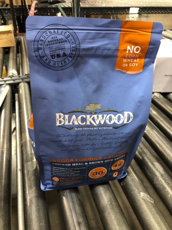 Photo 2 of  Blackwood Chicken Meal & Rice Recipe Indoor Formula Dry Cat Food, 4-lb Bag BEST BY 13 MAY 2025