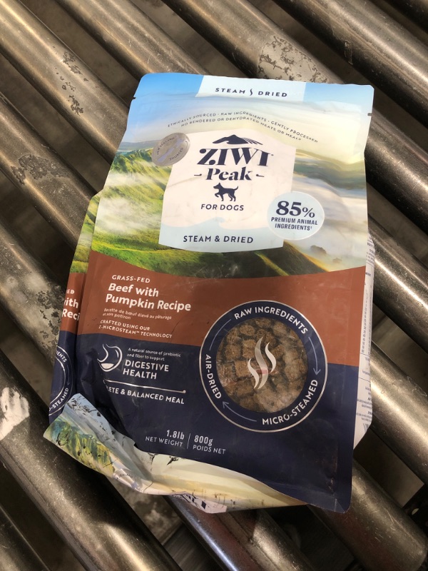 Photo 2 of  Ziwi Peak Steam & Dried Grass-Fed Beef with Pumpkin Dry Dog Food (800g) BEST BY 01 SEPT 2025