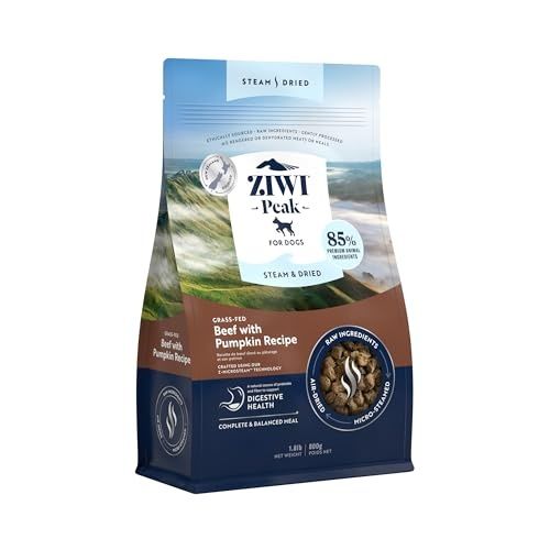 Photo 1 of  Ziwi Peak Steam & Dried Grass-Fed Beef with Pumpkin Dry Dog Food (800g) BEST BY 01 SEPT 2025