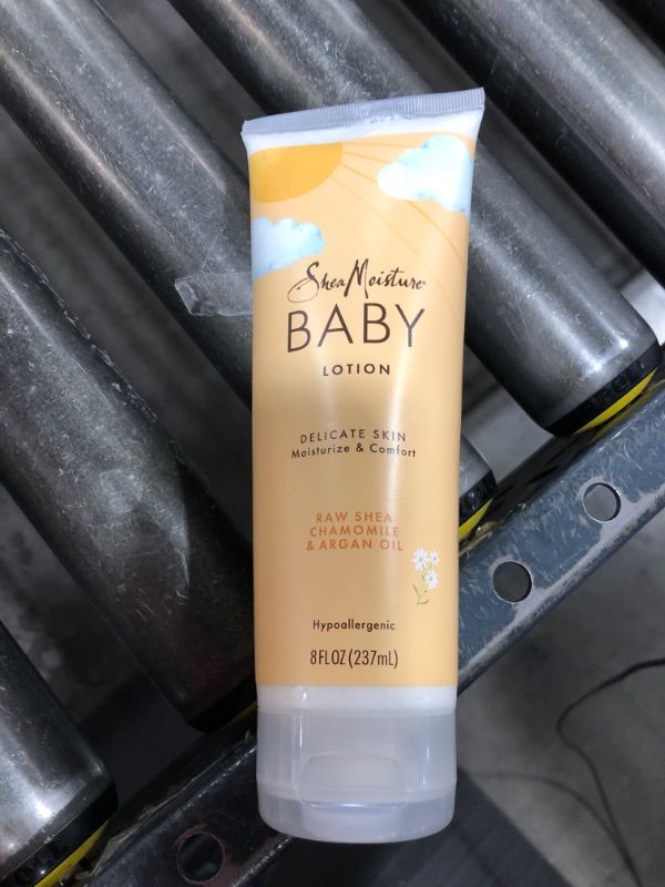 Photo 2 of  SheaMoisture Baby Lotion Raw Shea + Chamomile + Argan Oil Calm & Comfort for All Skin Types - 8 Fl Oz 