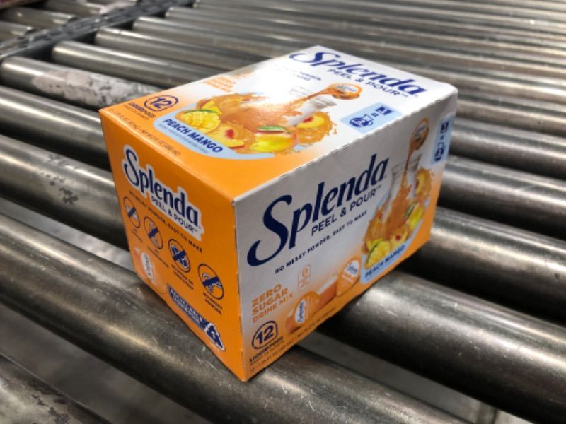 Photo 2 of  Splenda Peel and Pour Zero Calorie Drink Mix, Peach Mango, Naturally Flavored Sugar Free Concentrate, 12 Multi Serve Liquid Pitcher Pods, BEST BY 21 SEPT 2024