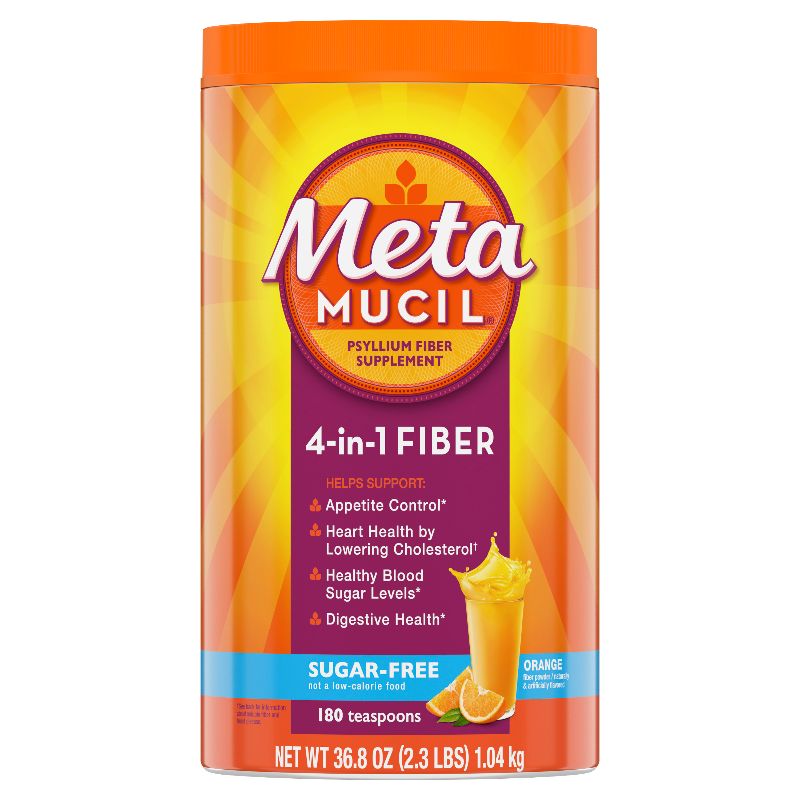 Photo 1 of  Metamucil Psyllium Fiber Supplement Powder - Sugar Free - Orange - 36.80oz, BEST BY 01 2027