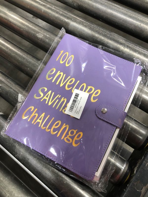 Photo 2 of 100 Envelope Savings Challenge Binder, Money Envelope Savings Challenge Book, Money Saving Binder Easy and Fun Way to Save $5,050, Money Challenge Book Budget Binder with Cash Envelopes Purple