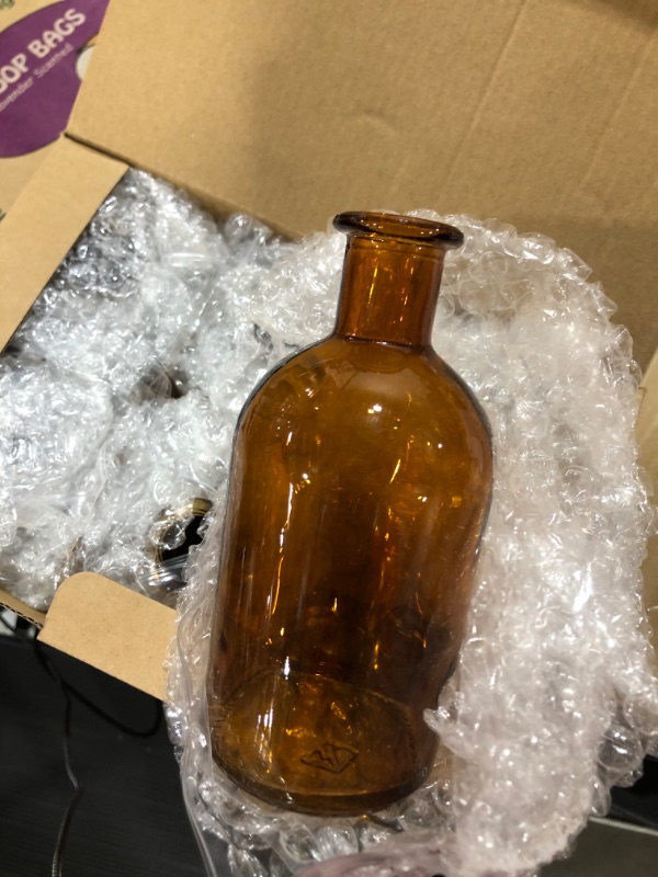 Photo 1 of 6 pack Amber Glass Vase 