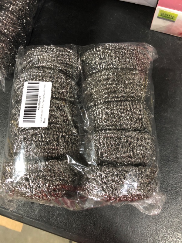 Photo 2 of 10 Pack Steel Wool Scrubber,Flexible Stainless Steel Scrubber,Metal Scrubbers for Cleaning Dishes,Pans,Ovens and Pots