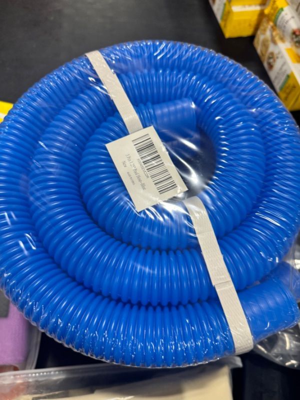 Photo 2 of 3 Pcs 1.25" Pool Hose, 59" Long Accessory Pool Pump Replacement Hoses, Compatible with All Above Ground Pool Filter Pumps that Use 1 1/4 Diameter Hoses 1.25'' x 59'' Blue-3pack