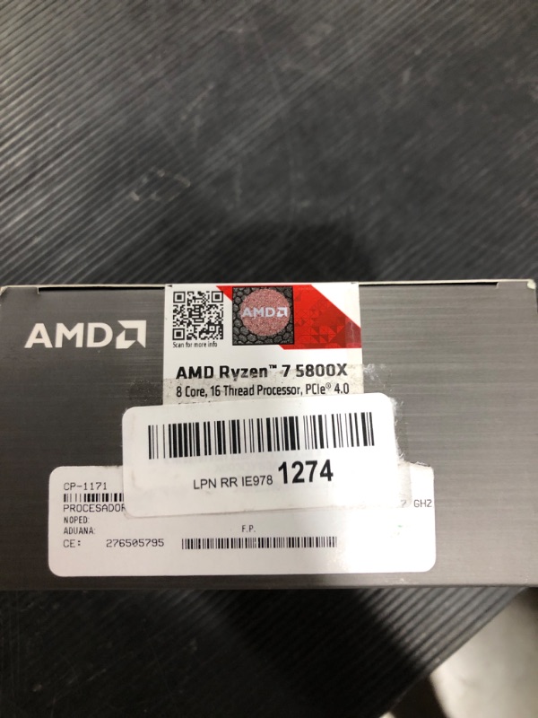 Photo 2 of AMD Ryzen 7 5800X 3.8 GHz Eight-Core AM4 Processor