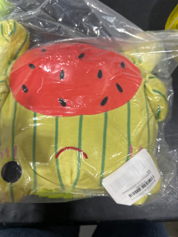 Photo 2 of 10-inch Super Soft Cute Watermelon Frog Kawaii Collectible Stuffed Animal Plush Toy (Watermelon)