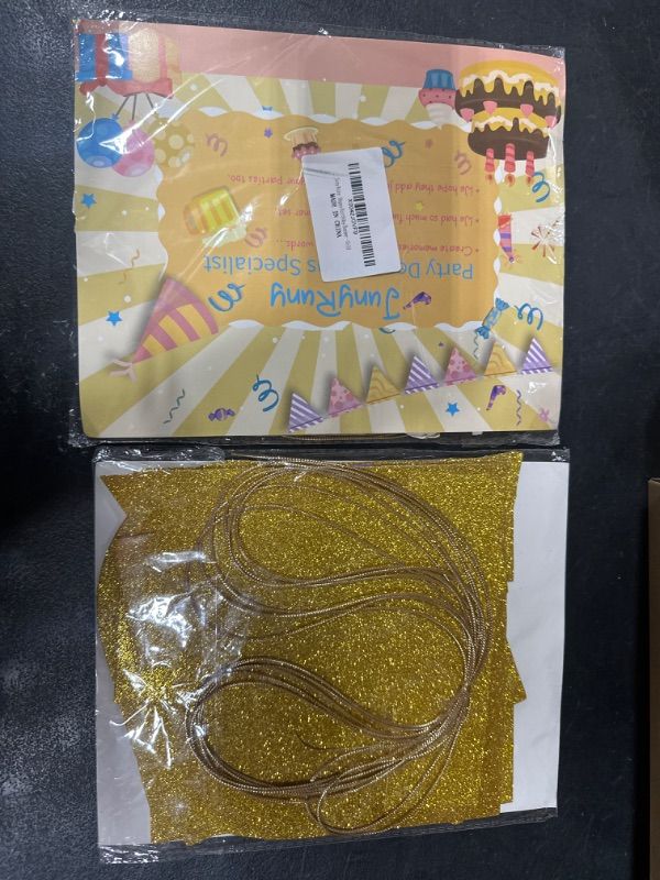 Photo 1 of  2 pack Happy Birthday Banner - Gold Glitter Birthday Party Banner For Men & Women, Gold Birthday Party Decorations & Decor, Photo Backdrop, Golden Birthday Gift, Happy Birthday Sign