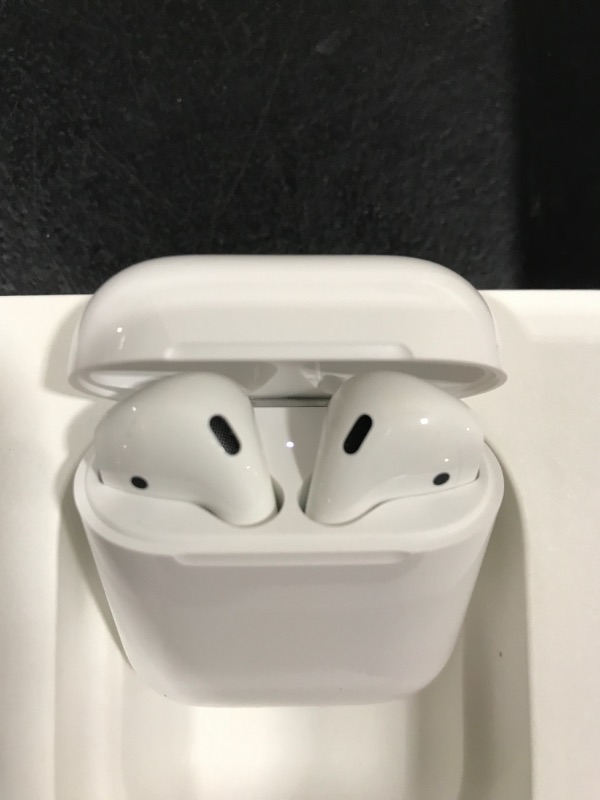 Photo 5 of Apple AirPods (2nd Generation) Wireless Ear Buds, Bluetooth Headphones with Lightning Charging Case Included, Over 24 Hours of Battery Life, Effortless Setup for iPhone Without AppleCare+