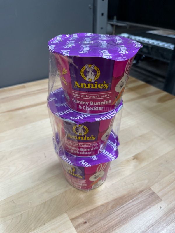 Photo 2 of ** Best By Nov 30 2024 ** Annie's Yummy Bunnies & Cheese Microwavable Cup, Single Serving 1.4oz, 3 pack 