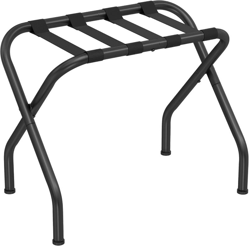 Photo 1 of ***USED - LIKELY MISSING PARTS - UNABLE TO VERIFY FUNCTIONALITY***
SONGMICS Luggage Rack for Guest Room, Suitcase Stand, Foldable Steel Frame, for Hotel, Bedroom, Holds up to 110 lb, 27.2 x 15 x 20.5 Inches, Black URLR001B01V1
