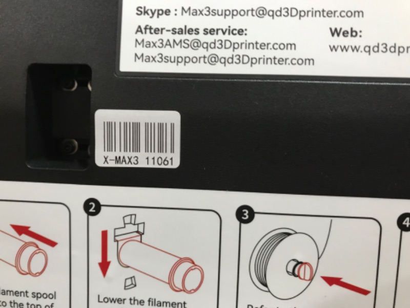 Photo 2 of **MISSING PARTS* QIDI MAX3 3D Printer, High-Speed Large Size 3D Printers, 600mm/s Fast Print, Fully Auto Leveling, 65? Chamber Heat, All-Around & High Precision Industrial Grade, Large Printing Size 12.8×12.8×12.4"