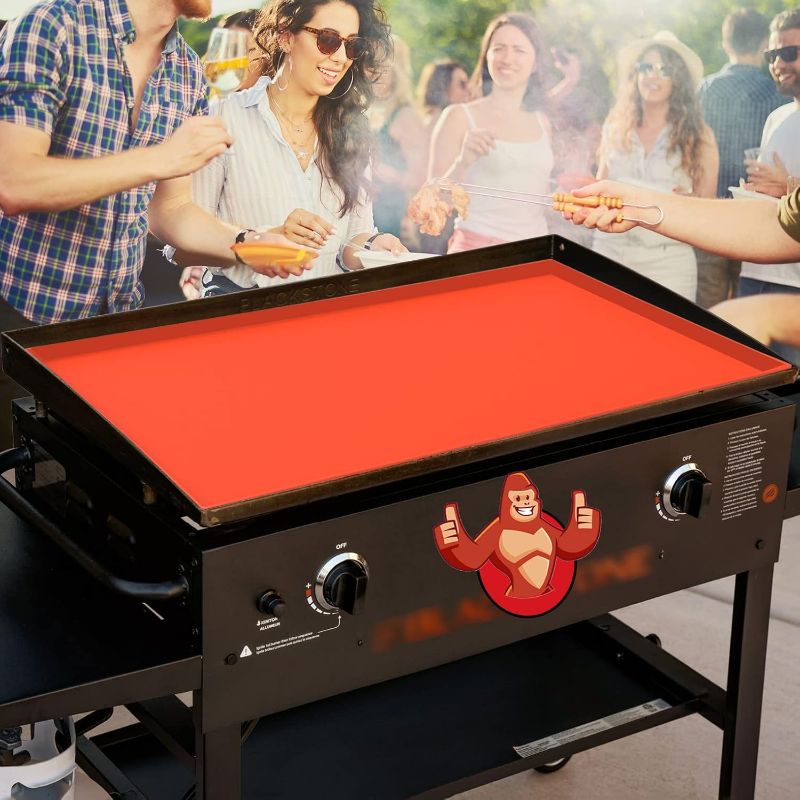 Photo 1 of 28" Silicone Mat for Blackstone Griddle Top, 100% Silicone Protective Mat Cover for Blackstone, Heavy Duty/Non Stick/Reusable Food-grade Silicone Grill Mat Protect Your Griddle from Dirt & Rust
