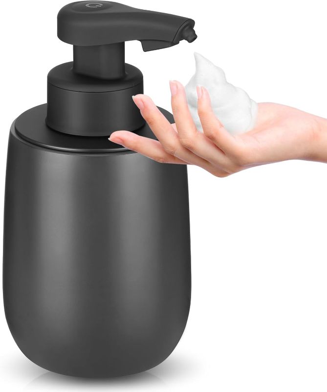 Photo 1 of Automatic Soap Dispenser Foaming Hand Free Soap Dispenser Foam Rechargeable Soap Dispenser Touchless Soap Dispenser Smart Electric Auto Dish Soap Dispenser for Bathroom, Kitchen, Grey
