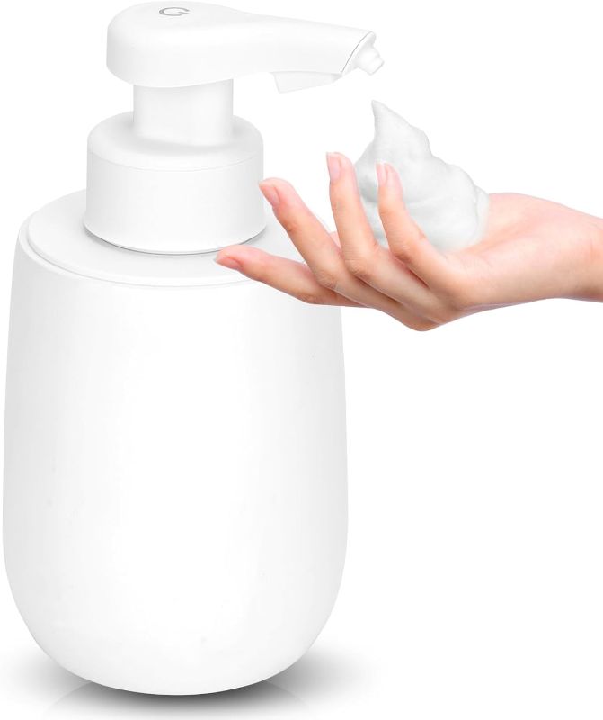 Photo 1 of (READ FULL POST) Automatic Soap Dispenser Foaming Hand Free Soap Dispenser Foam Rechargeable Soap Dispenser Touchless Soap Dispenser Smart Electric Auto Dish Soap Dispenser for Bathroom, Kitchen, White
