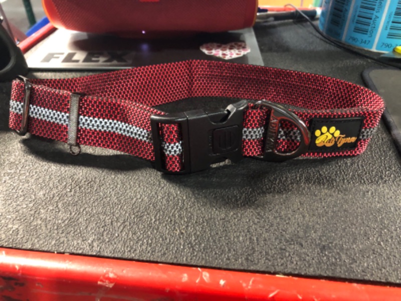 Photo 4 of *****STOCK IMAGE FOR SAMPLE*****
ADITYNA - Tactical Dog Collar for Medium Dogs - Soft Padded, Heavy Duty, Adjustable Red Dog Collar with Handle for Training and Walking (Medium: Fit 15.5-19" Neck, Red) M/L