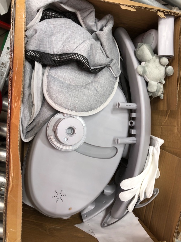 Photo 3 of ANGELBLISS 3 in 1 Baby Swing with Motion Detection, Portable Baby Swings for Infants with Removable Rocker & Stationary Seat, Bluetooth Enabled with 3 Unique Motions (Grey)