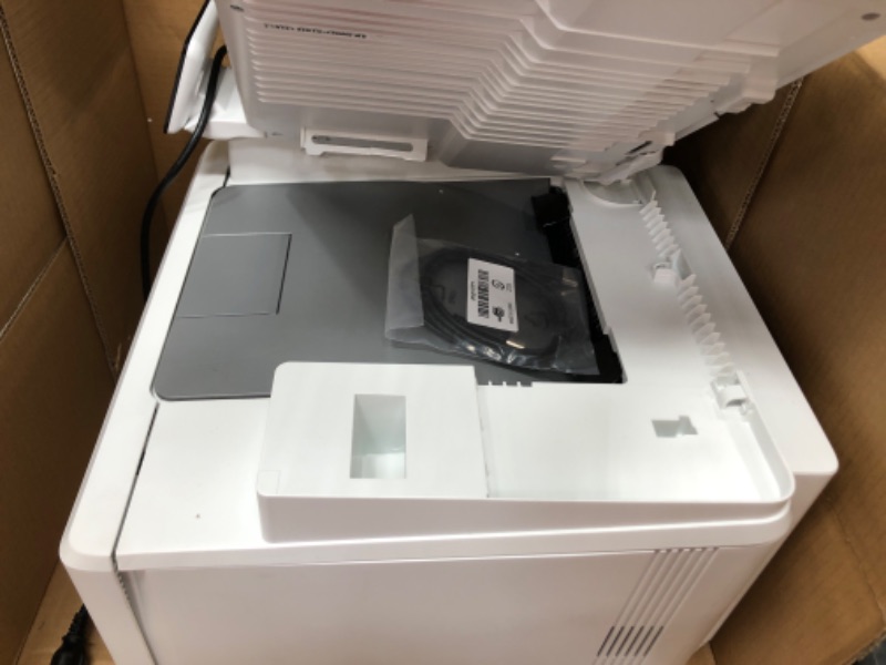 Photo 3 of ***BROKEN PRINTER DOOR, PARTS ONLY ***** HP Color LaserJet Pro M283fdw Wireless All-in-One Laser Printer, Remote Mobile Print, Scan & Copy, Duplex Printing, Works with Alexa (7KW75A), White