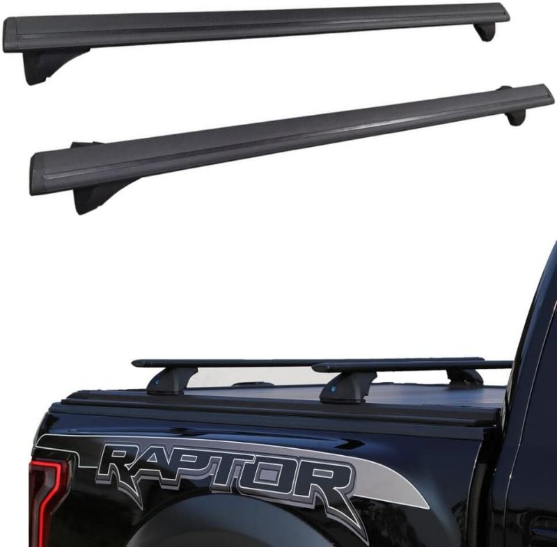 Photo 1 of 2 Pcs Roof Rack Cross Bars for Truck Bed, Adjustable Truck Bed Racks Bars Work with Retractable Tonneau Covers