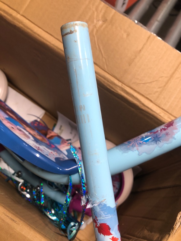 Photo 3 of (READ FULL POST) Huffy Disney Frozen 2 Toddler Scooter, Ideal for Ages 3-5, 3 Wheels, Handlebar Basket, Shimmering Streamers, Easy-Balance Scooter, Durable, Safe and Comfortable, Elsa and Anna Graphics