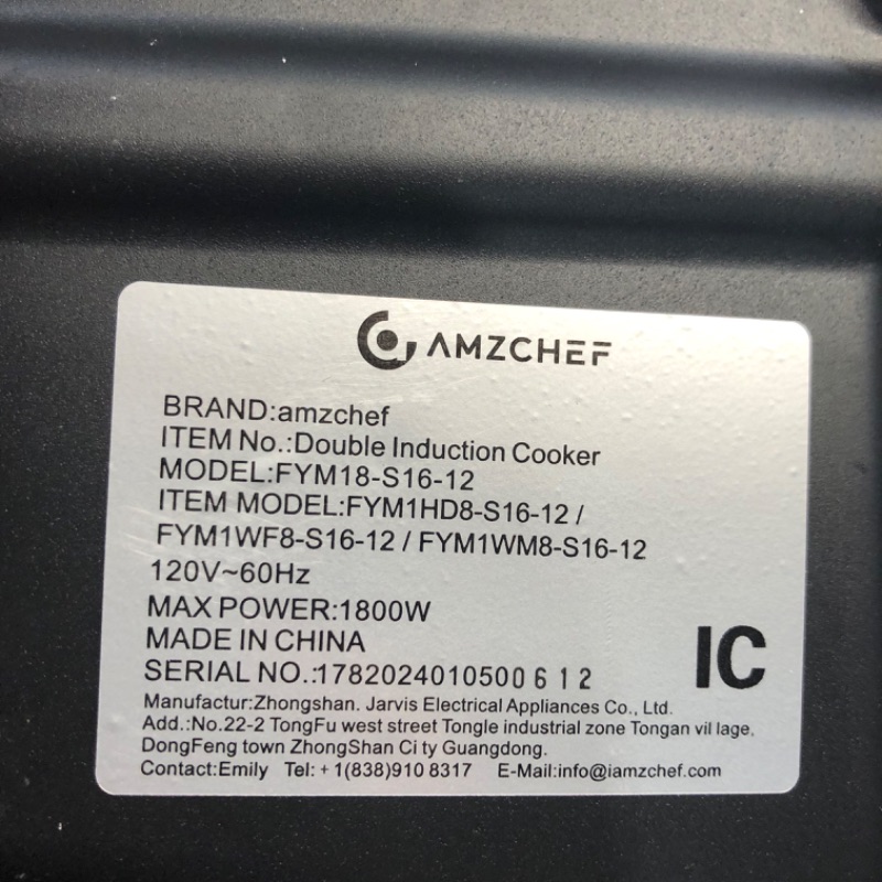 Photo 5 of **PARTS ONLY**NON REFUNDABLE**DOES NOT STAY ON**
Double Induction Cooktop AMZCHEF Induction Cooker 2 Burners, Low Noise Electric Cooktops With 1800W Sensor Touch, 10 Temperature & Power Levels,Independent Control,3-hour Timer, Safety Lock