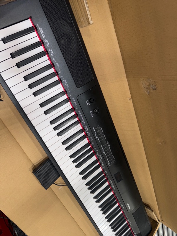 Photo 2 of  Digital Piano 88 Key Semi-Weighted Keyboard with Sustain Pedal, Power Supply, 2 Speakers, and Lesson Mode, Black