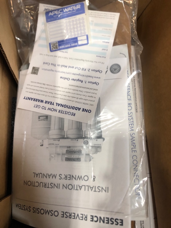 Photo 1 of APEC Water Systems ROES-50 Essence Series Top Tier 5-Stage WQA Certified Ultra Safe Reverse Osmosis Drinking Water Filter System ROES-50 RO System
