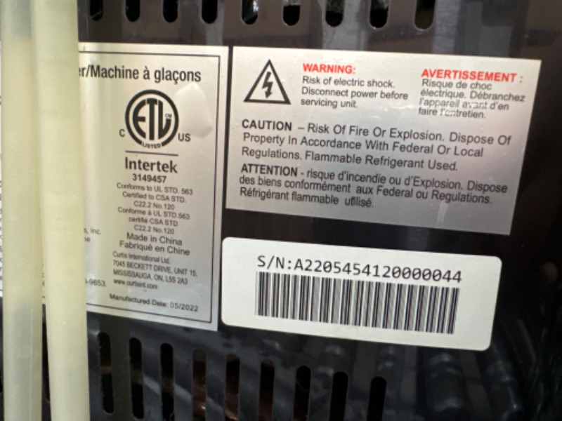 Photo 3 of *MINOR DENTS/SCRATCHES** Frigidaire EFIC237 Countertop Crunchy Chewable Nugget Ice Maker, 44lbs per day, Auto Self Cleaning, Black Stainless
