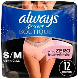 Photo 1 of Always Discreet Boutique Underwear Womens Incontinence - Maximum Protection - Small/Medium - 12 count